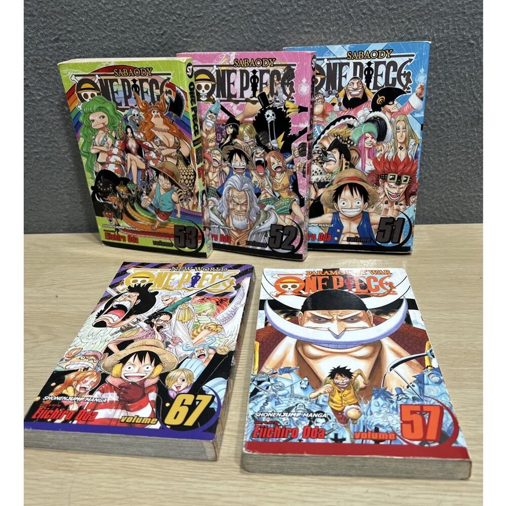 One Piece Omnibus Edition Volumes 51,52,53,57 & 67Paperback Manga Lot of 5 Books - Picture 3 of 5